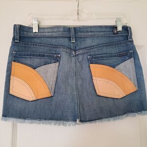 7 For All Mankind Sunset Honolulu Denim Skirt Size 27